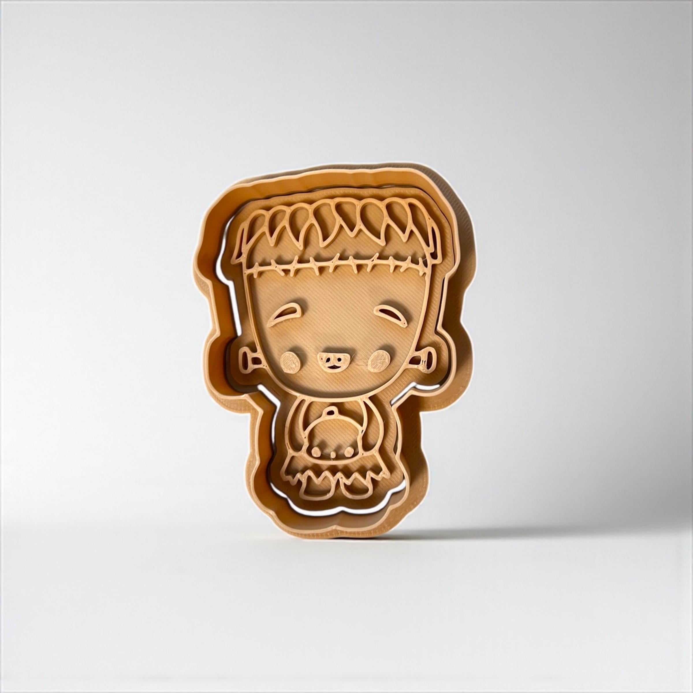 Cookie Cutters Set – Halloween - Frankenstein, Mummy, Vampire & Witch – 3D Printed Halloween Baking Tools