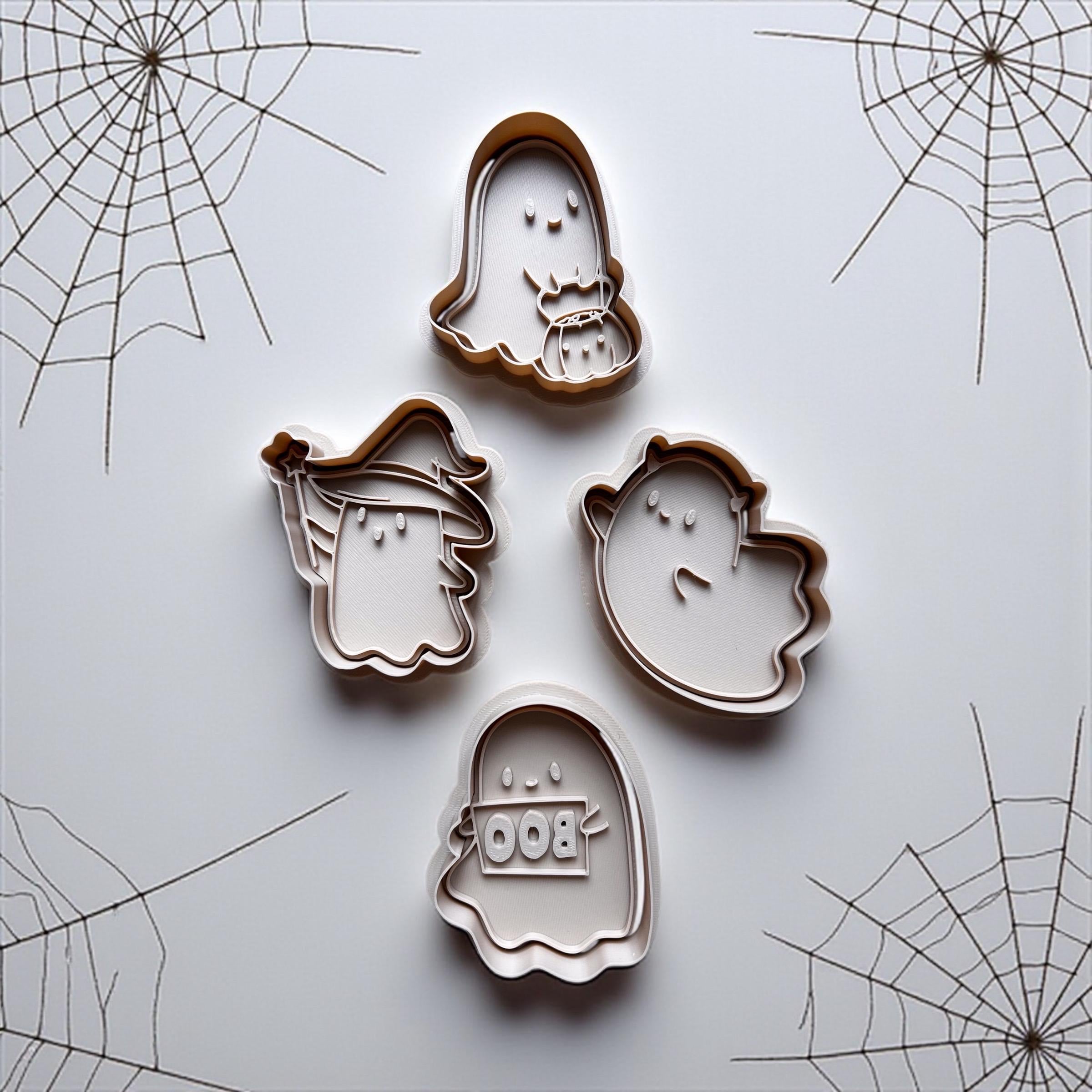 Halloween Ghost Cookie Cutters: Witch, Boo, Trick-or-Treat Designs