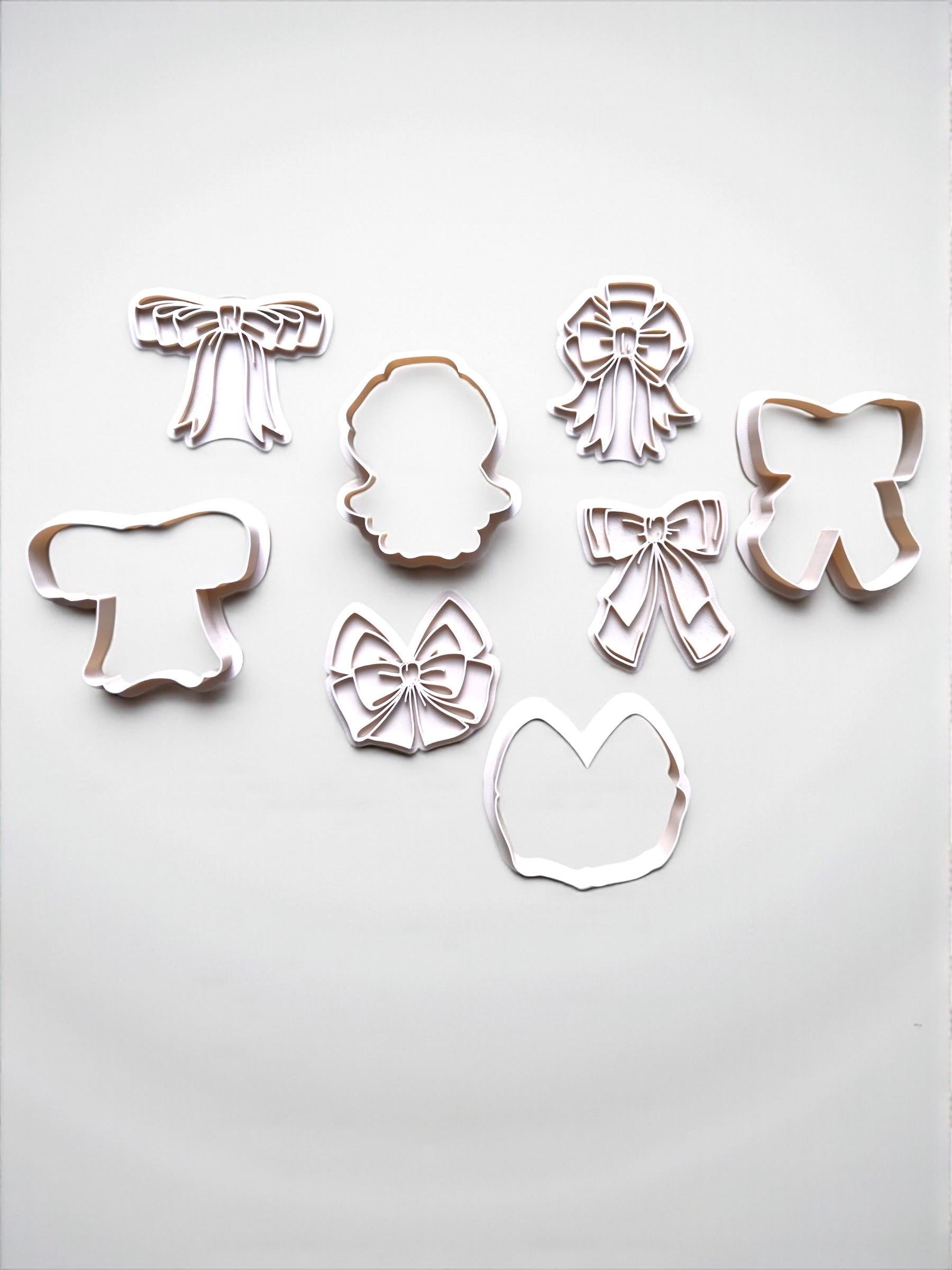 Bow Cookie Cutter Set: Ribbon Fondant & Polymer Clay Mold