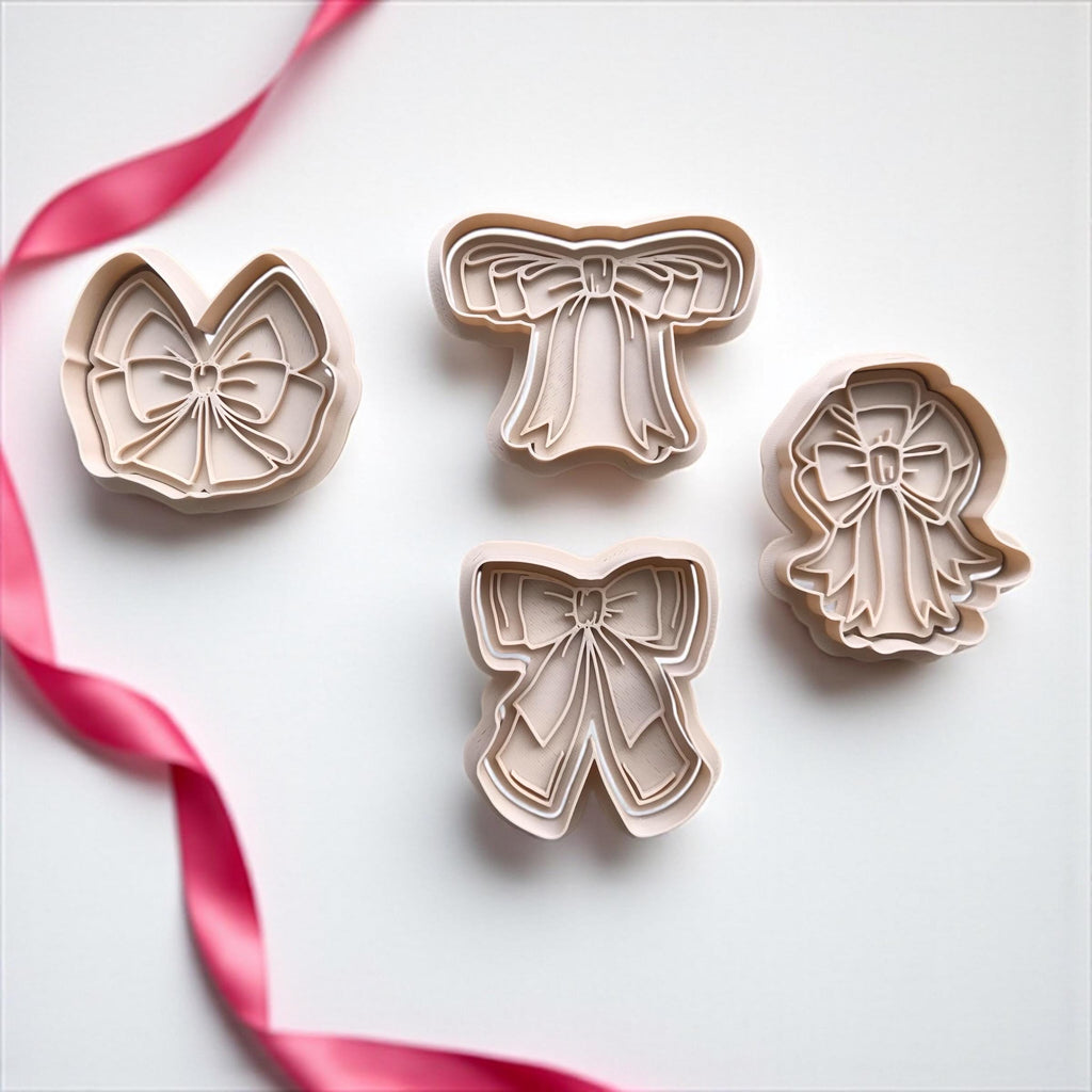 Bow Cookie Cutter Set: Ribbon Fondant & Polymer Clay Mold