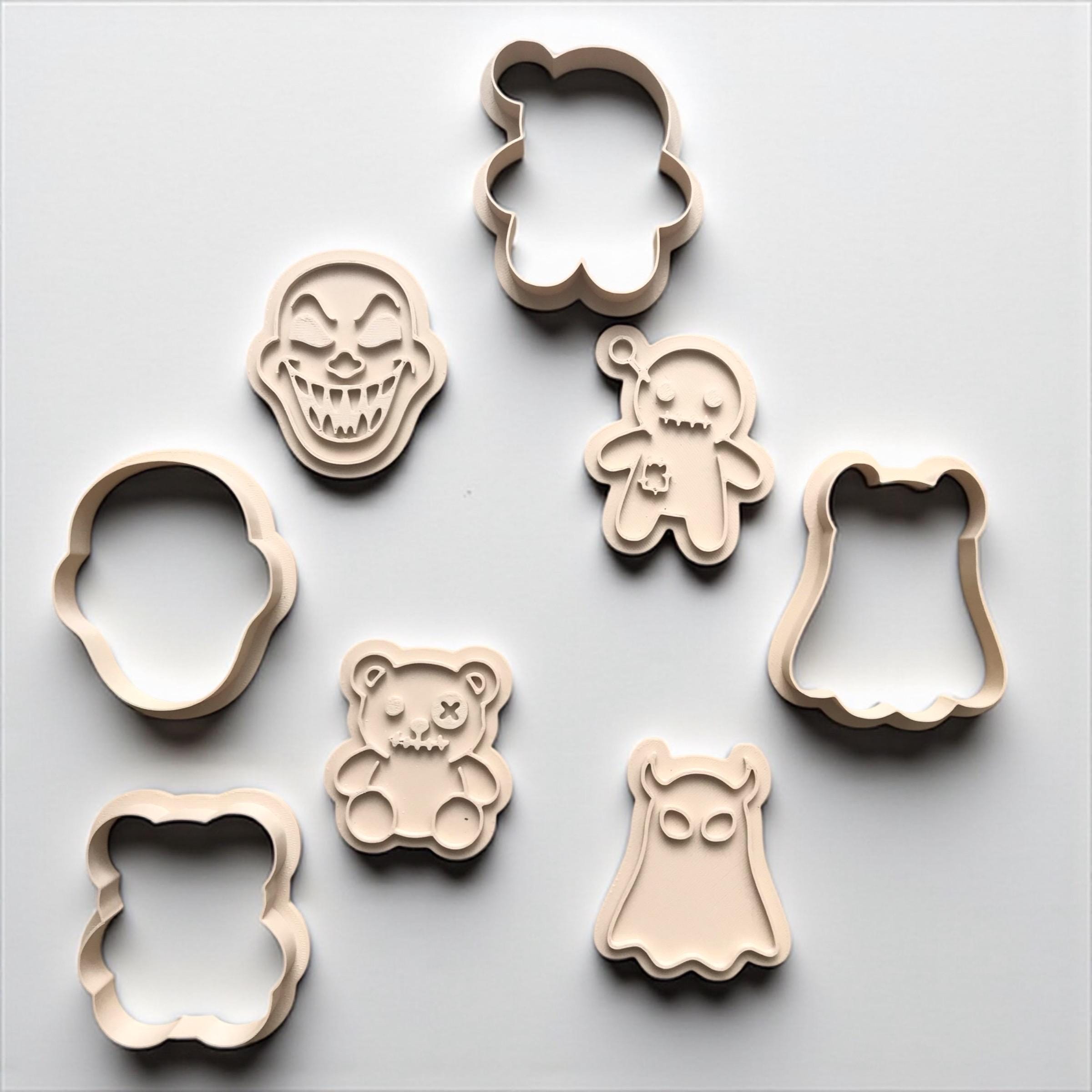 Spooky Halloween Cookie Cutters – Set of 4 (Approx. 3 Inches Each)