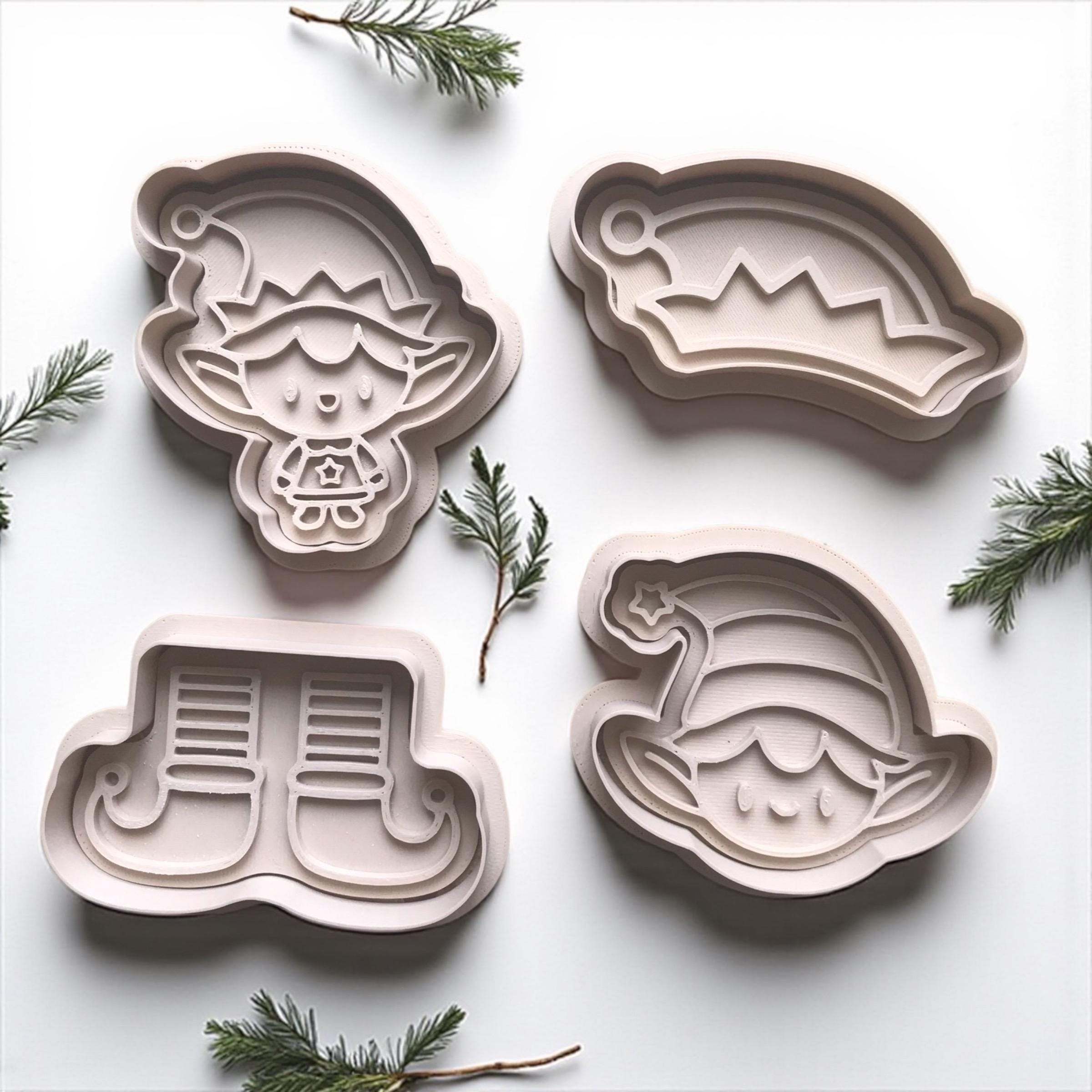 Christmas Elf Cookie Cutter Set: Holiday Baking with PLA Plastic