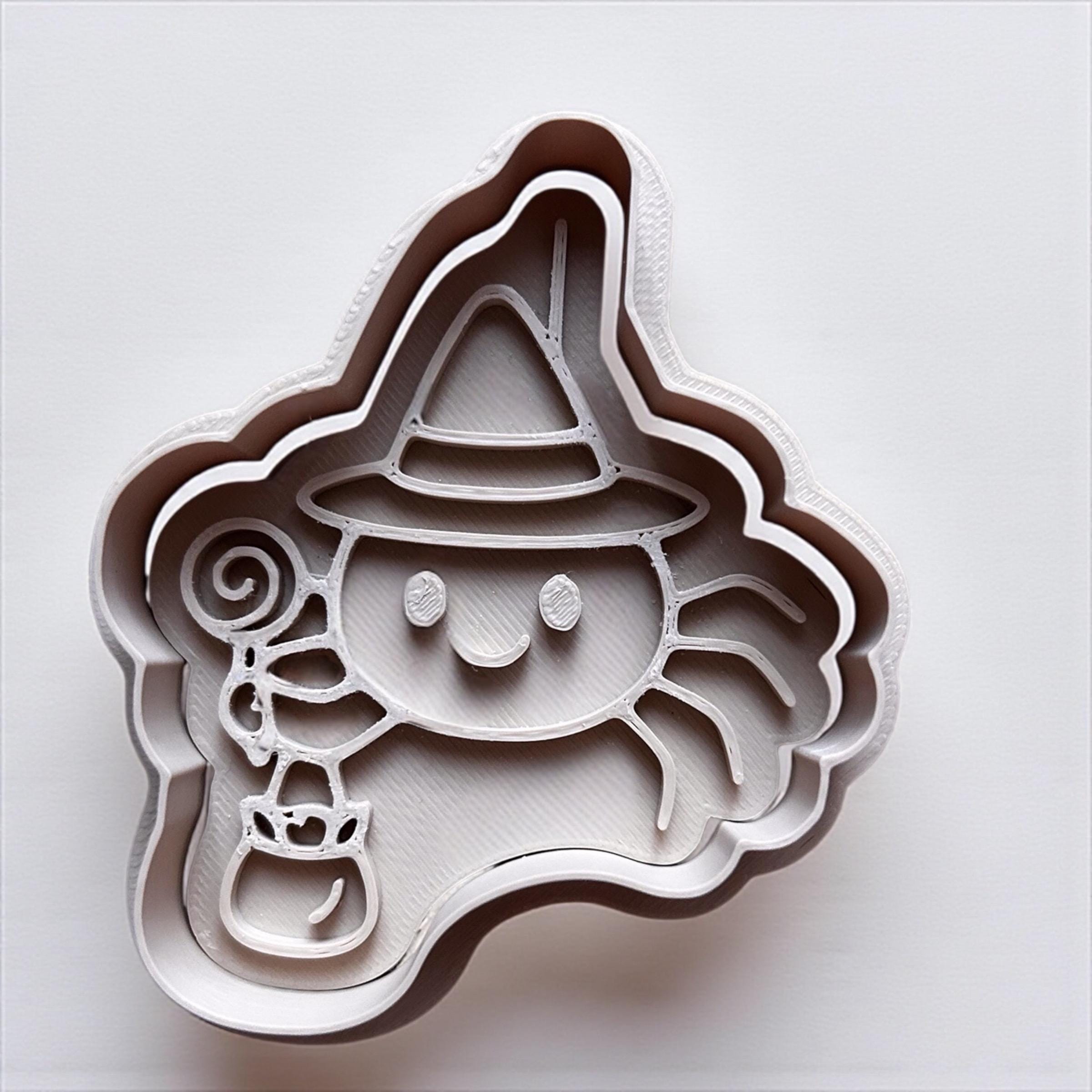 Halloween Cookie Cutter Set: Pumpkin, Ghost, Spider Witch & Cauldron