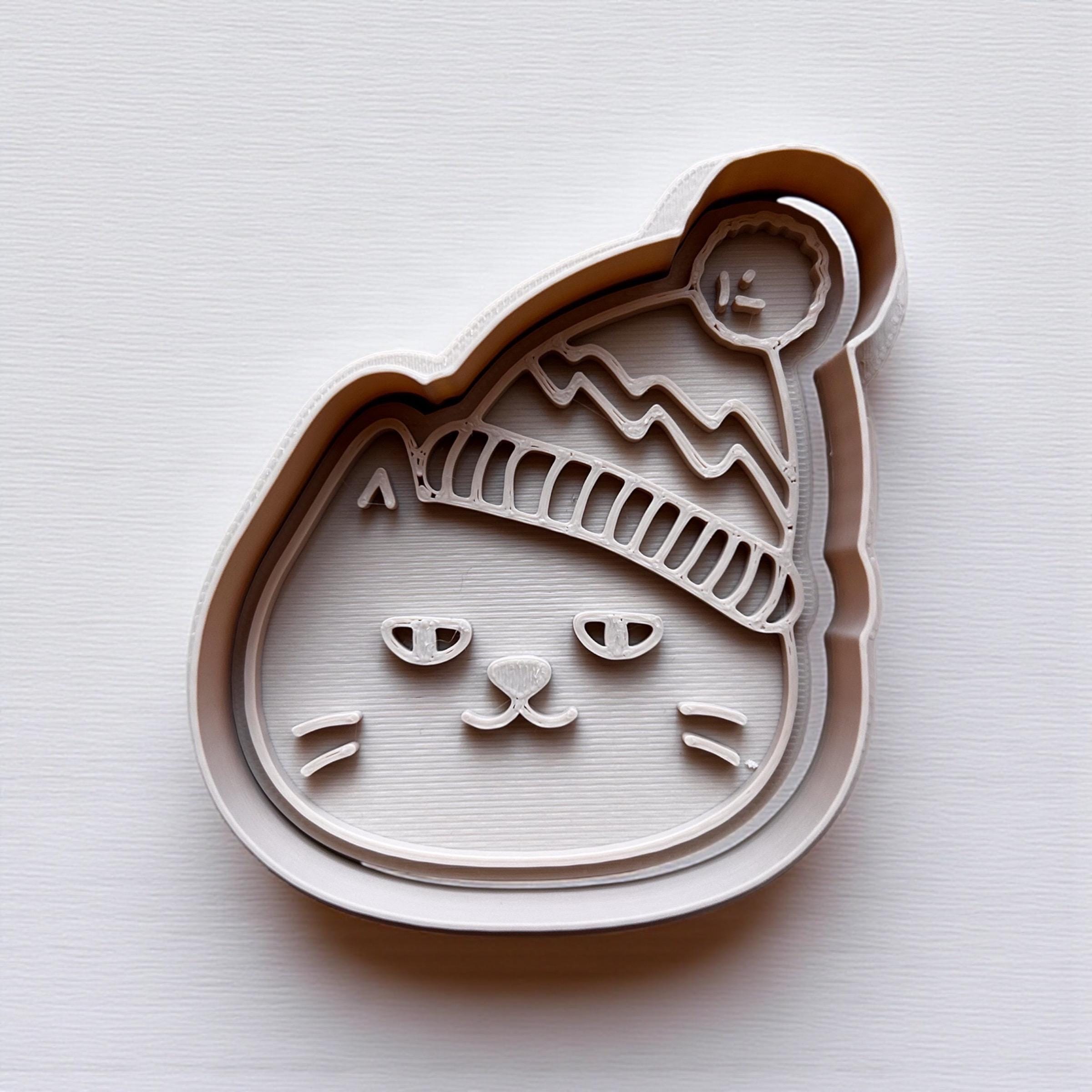 Christmas Cat Cookie Cutter Set: Holiday Kitty Baking Molds