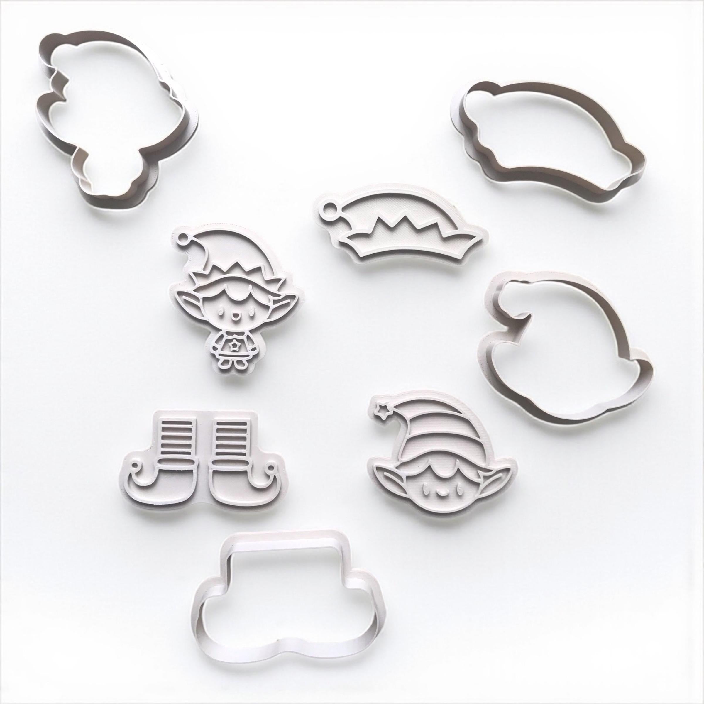 Christmas Elf Cookie Cutter Set: Holiday Baking with PLA Plastic