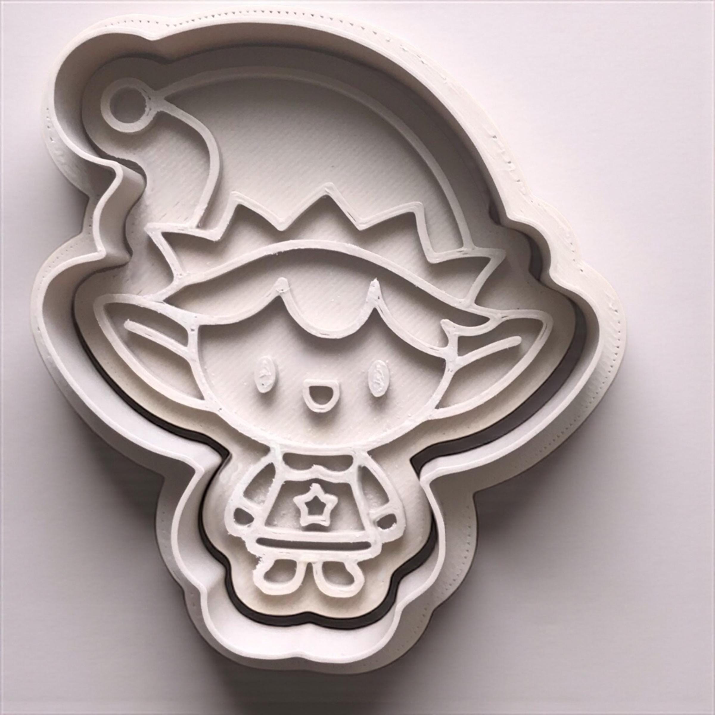 Christmas Elf Cookie Cutter Set: Holiday Baking with PLA Plastic
