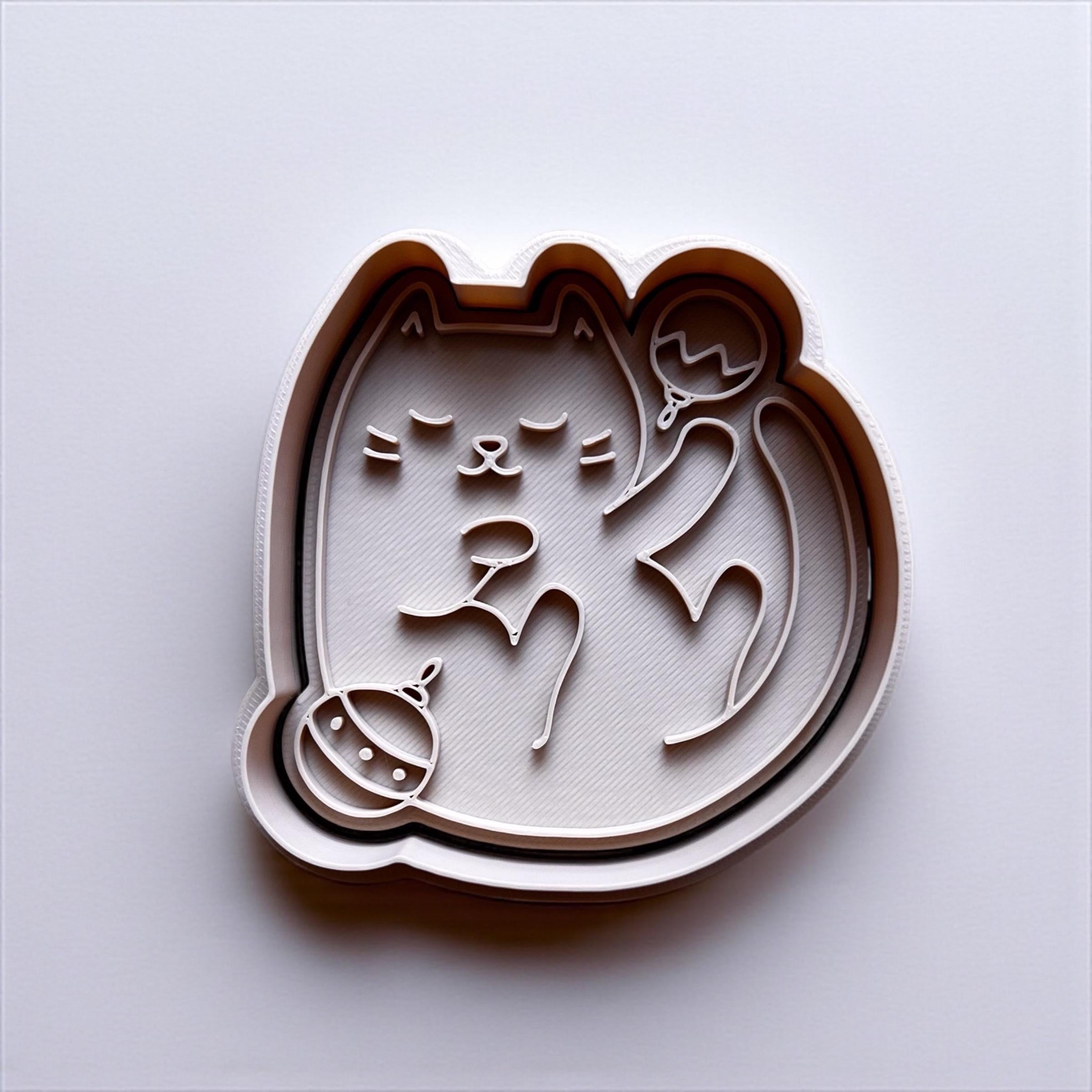 Christmas Cat Cookie Cutter Set: Holiday Kitty Baking Molds