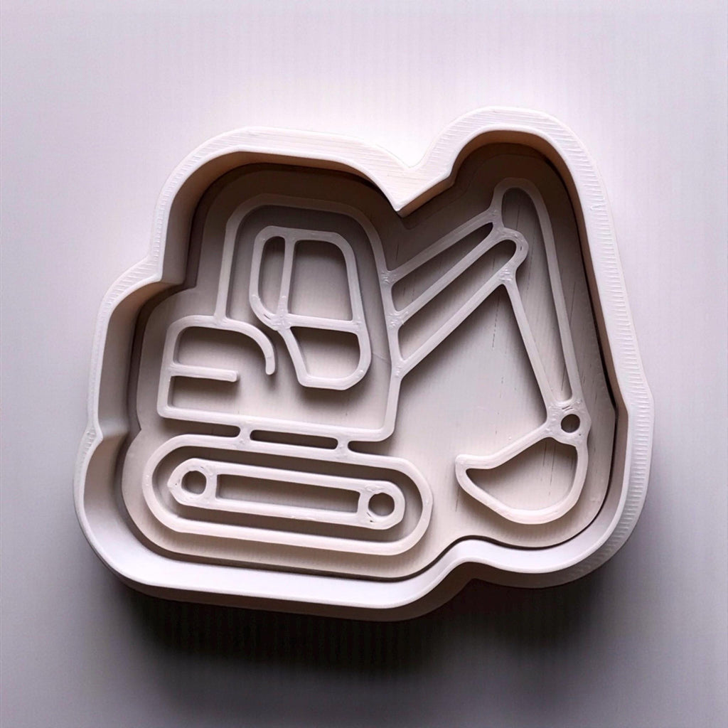 Construction Cookie Cutter Set: Truck, Crane, and Hat Shapes