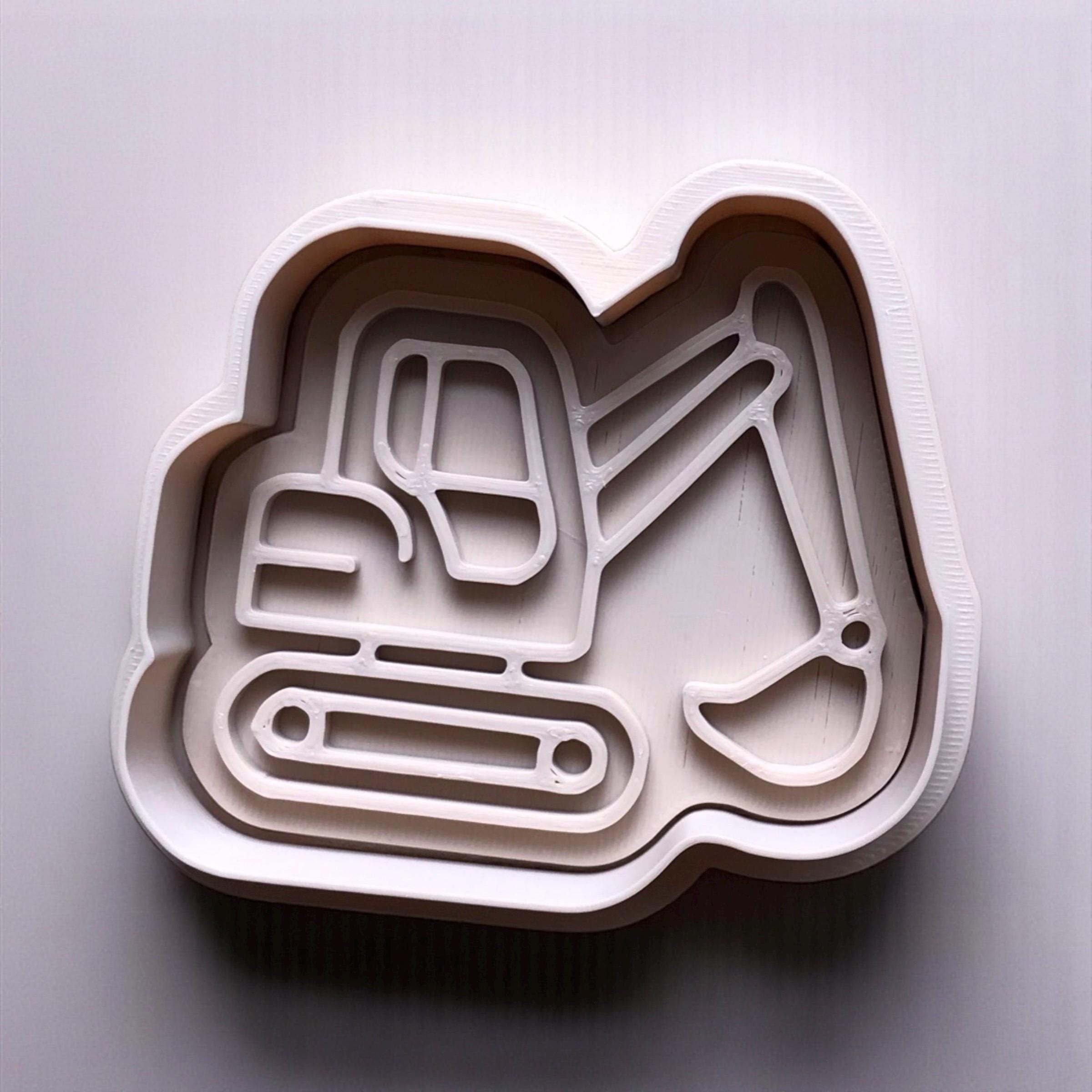 Construction Cookie Cutter Set: Truck, Crane, and Hat Shapes