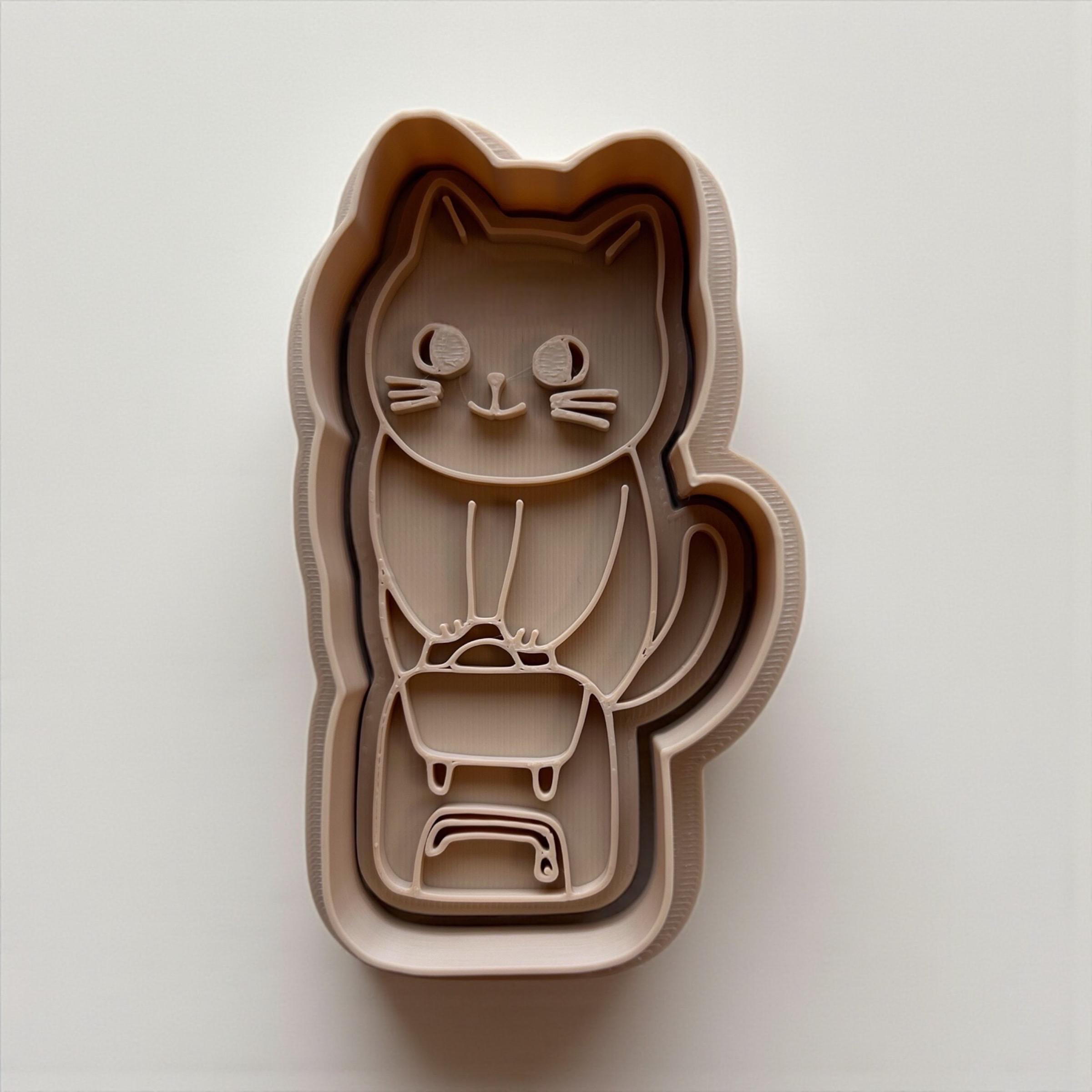 Cat Cookie Cutters Set – 3D Printed Cozy Kitty Baking Mold