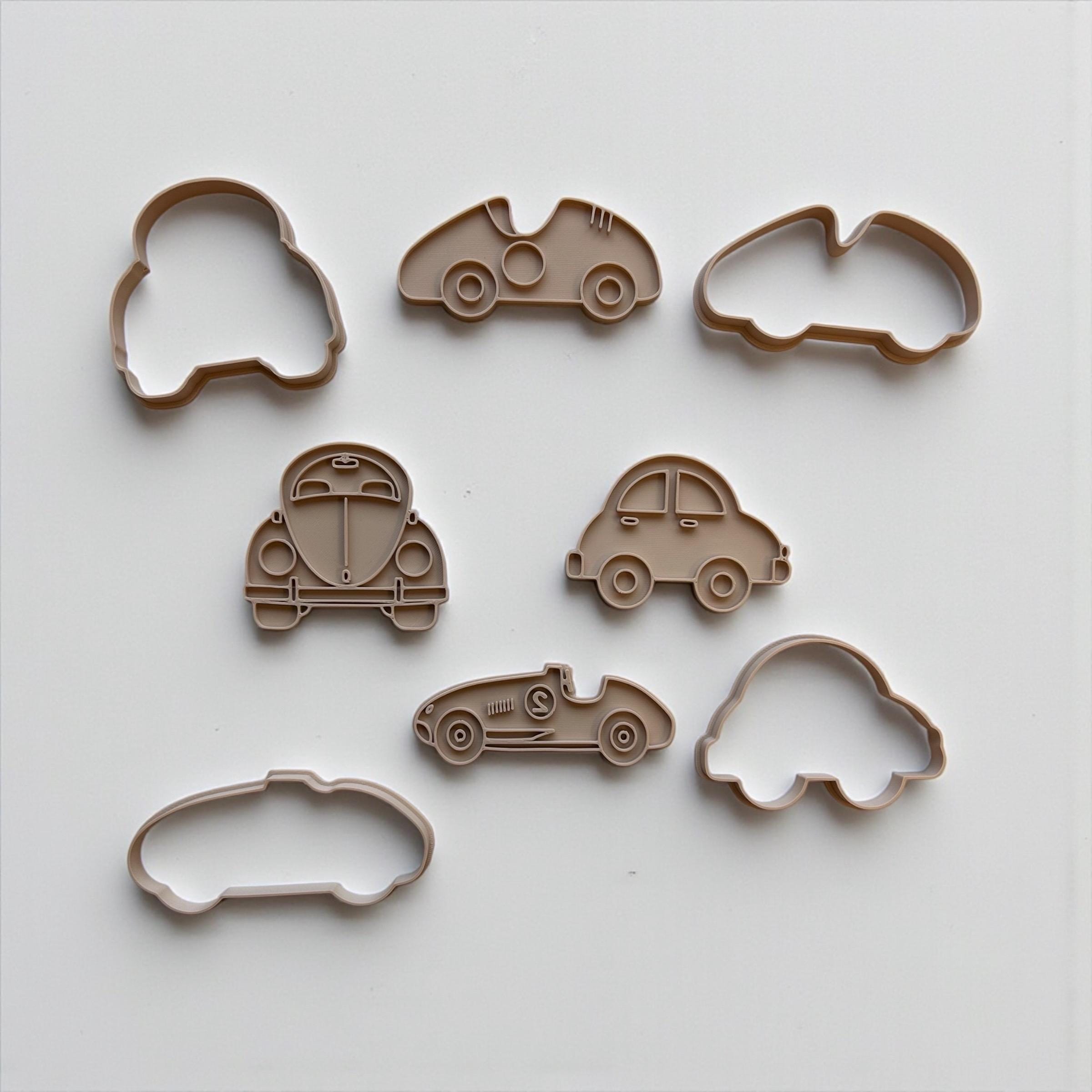 3D Printed Car Cookie Cutter Set: Vintage, Race, Sports Car Molds