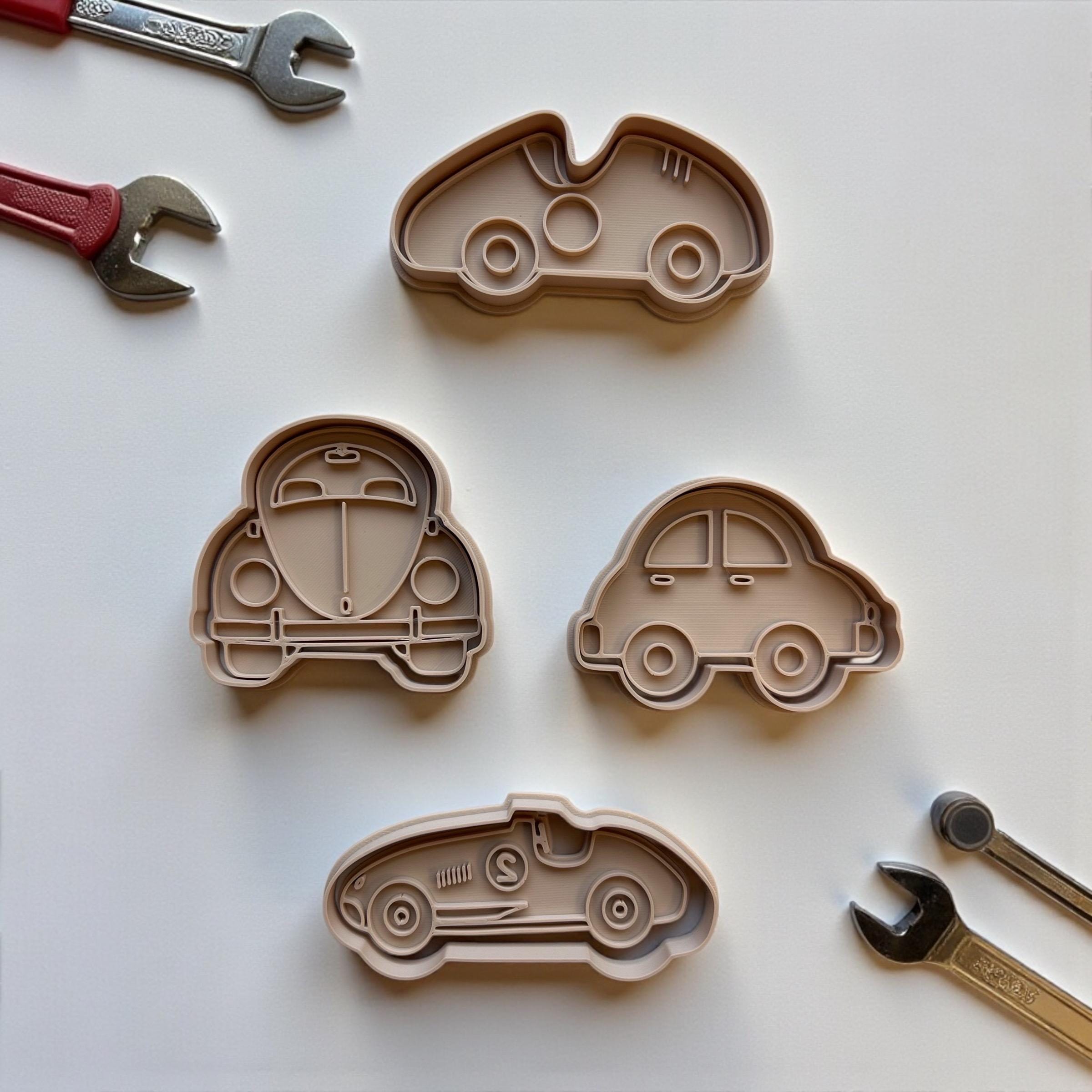 3D Printed Car Cookie Cutter Set: Vintage, Race, Sports Car Molds