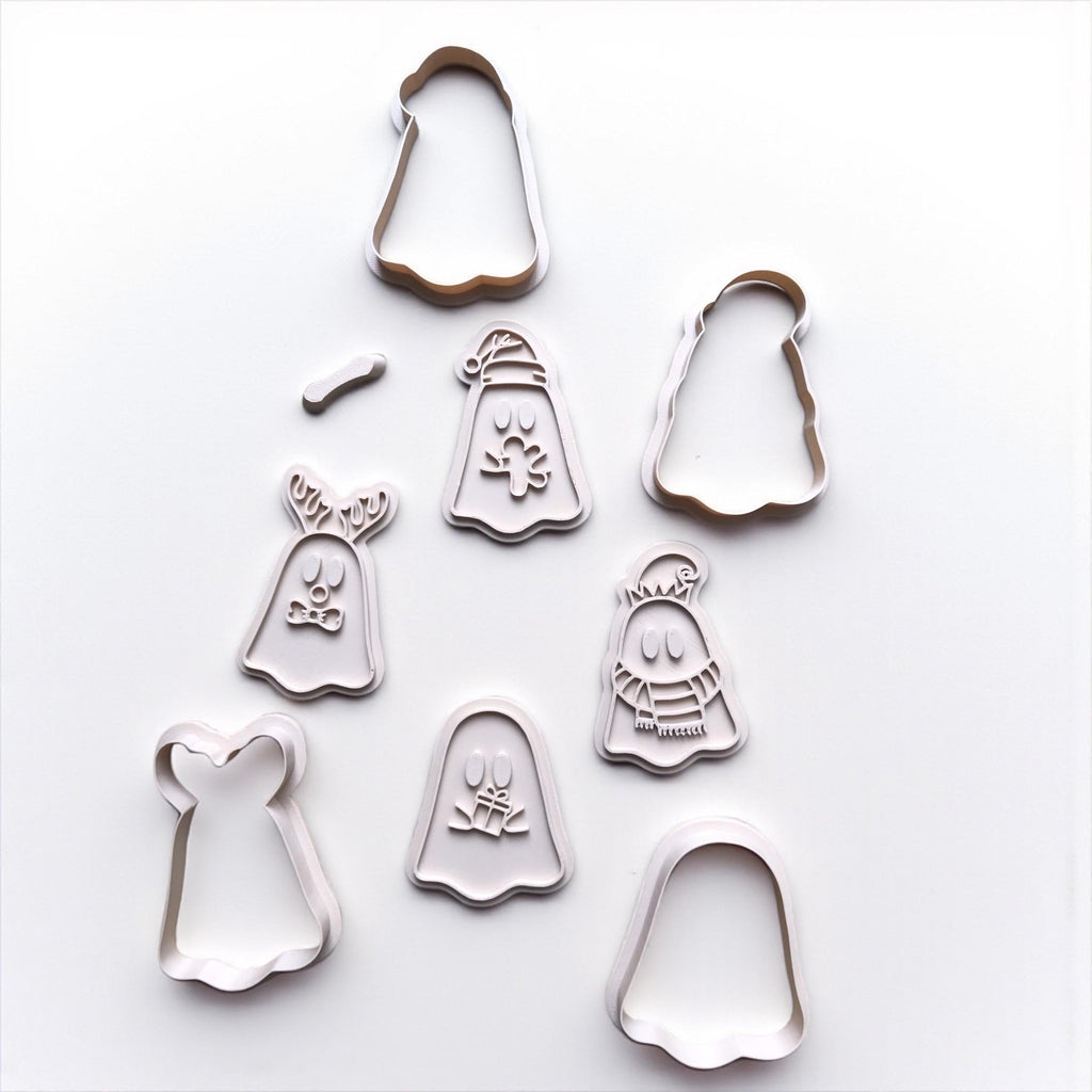 Christmas Ghost Cookie Cutter Set – Festive Holiday Baking Fun!