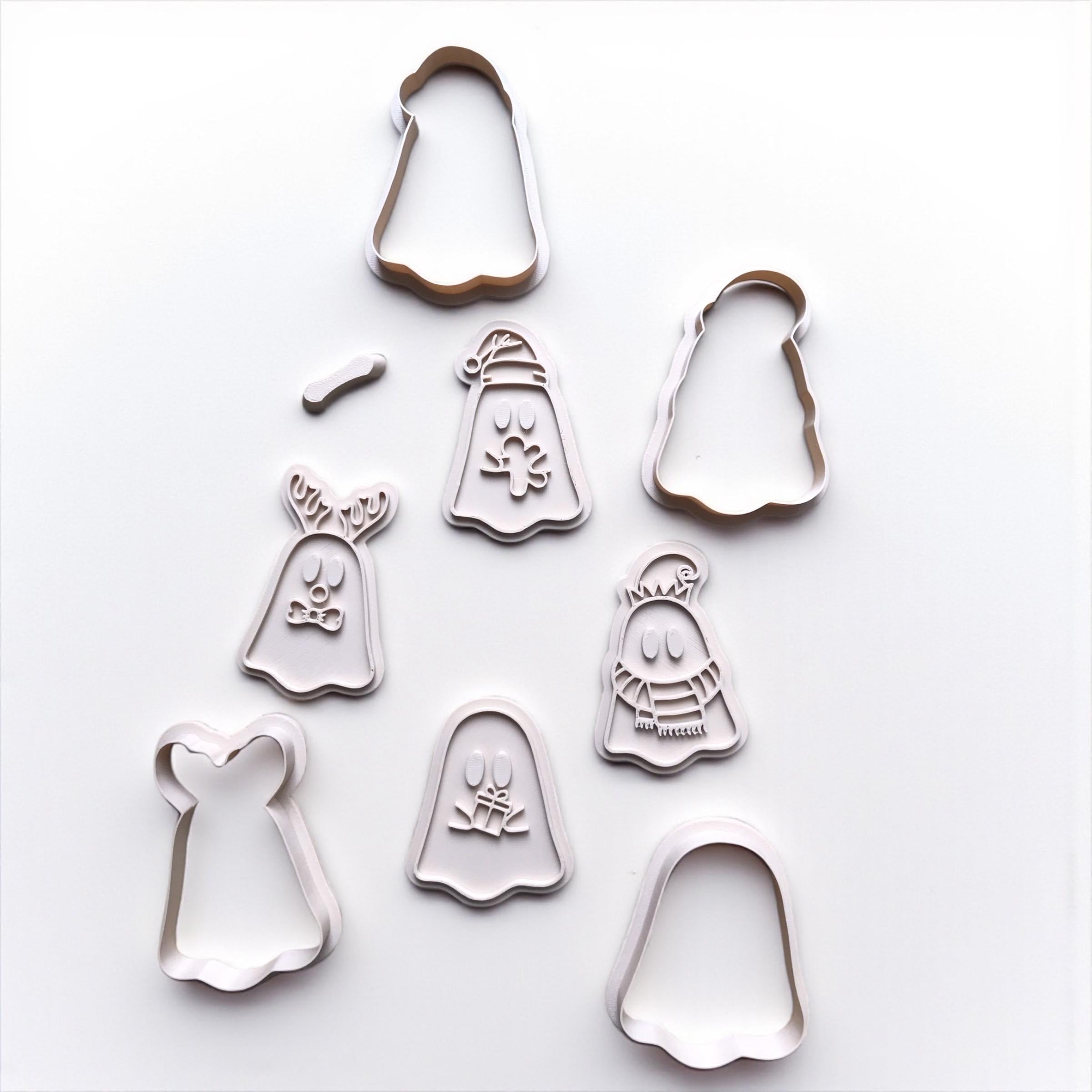 Christmas Ghost Cookie Cutter Set – Festive Holiday Baking Fun!