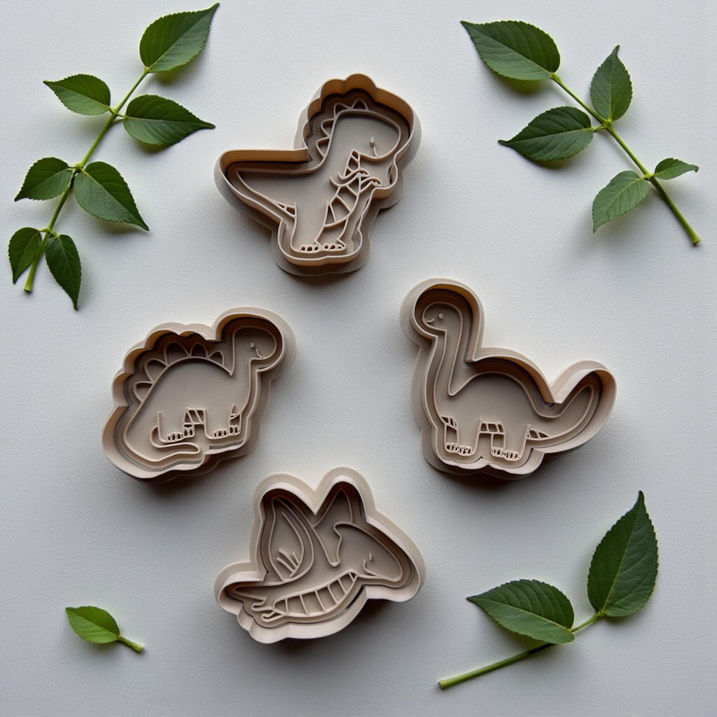DInosaur Cookie Cutter Set - 3D Printed Baking tools for kids & adults