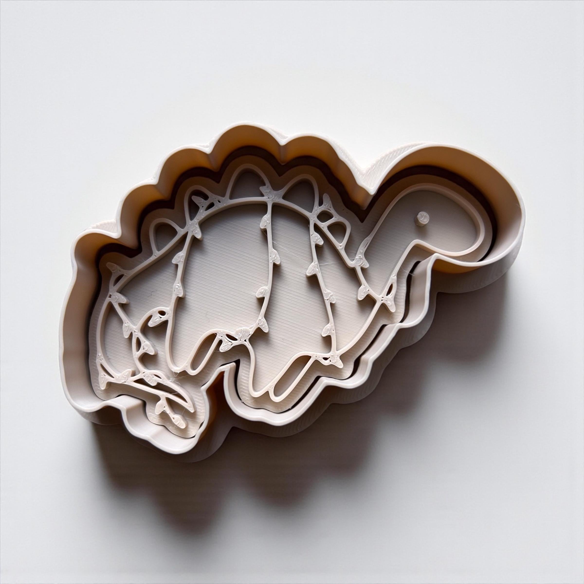 Dinosaur Christmas Cookie Cutter Set - approx 3 inches - Fun Baking