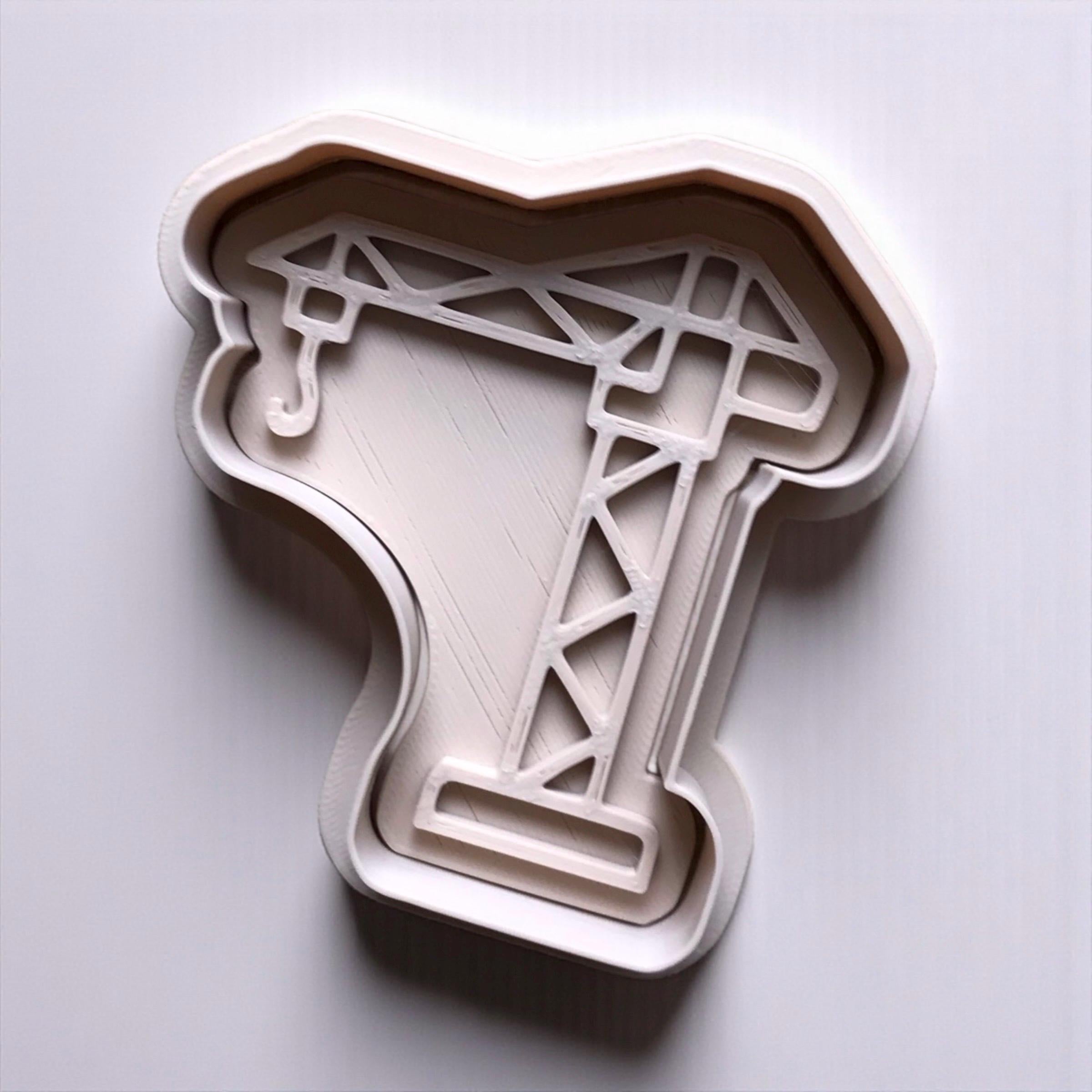 Construction Cookie Cutter Set: Truck, Crane, and Hat Shapes