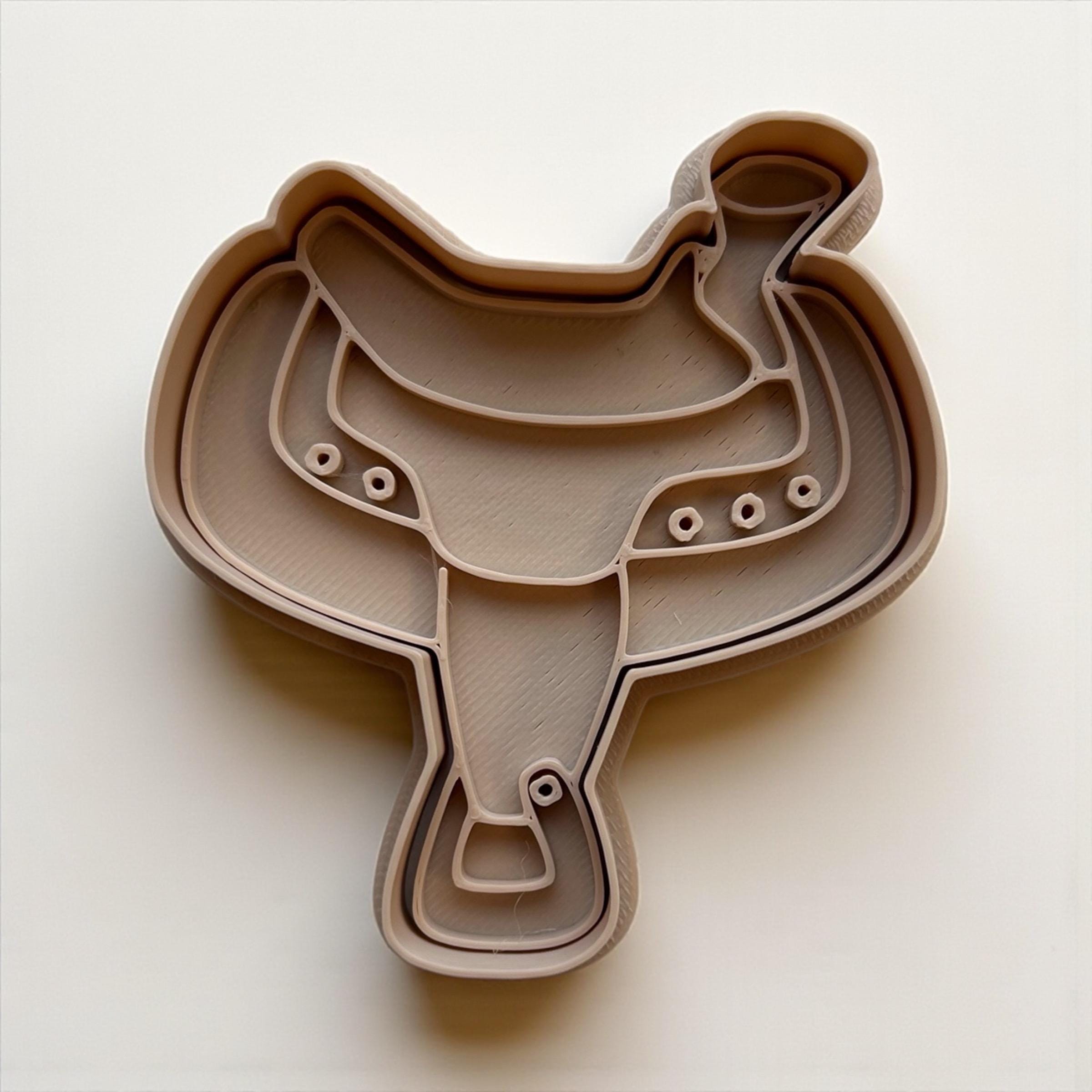 Horse Cookie Cutter Set - Horse Lover Gift - Saddle and Horseshoe Shape