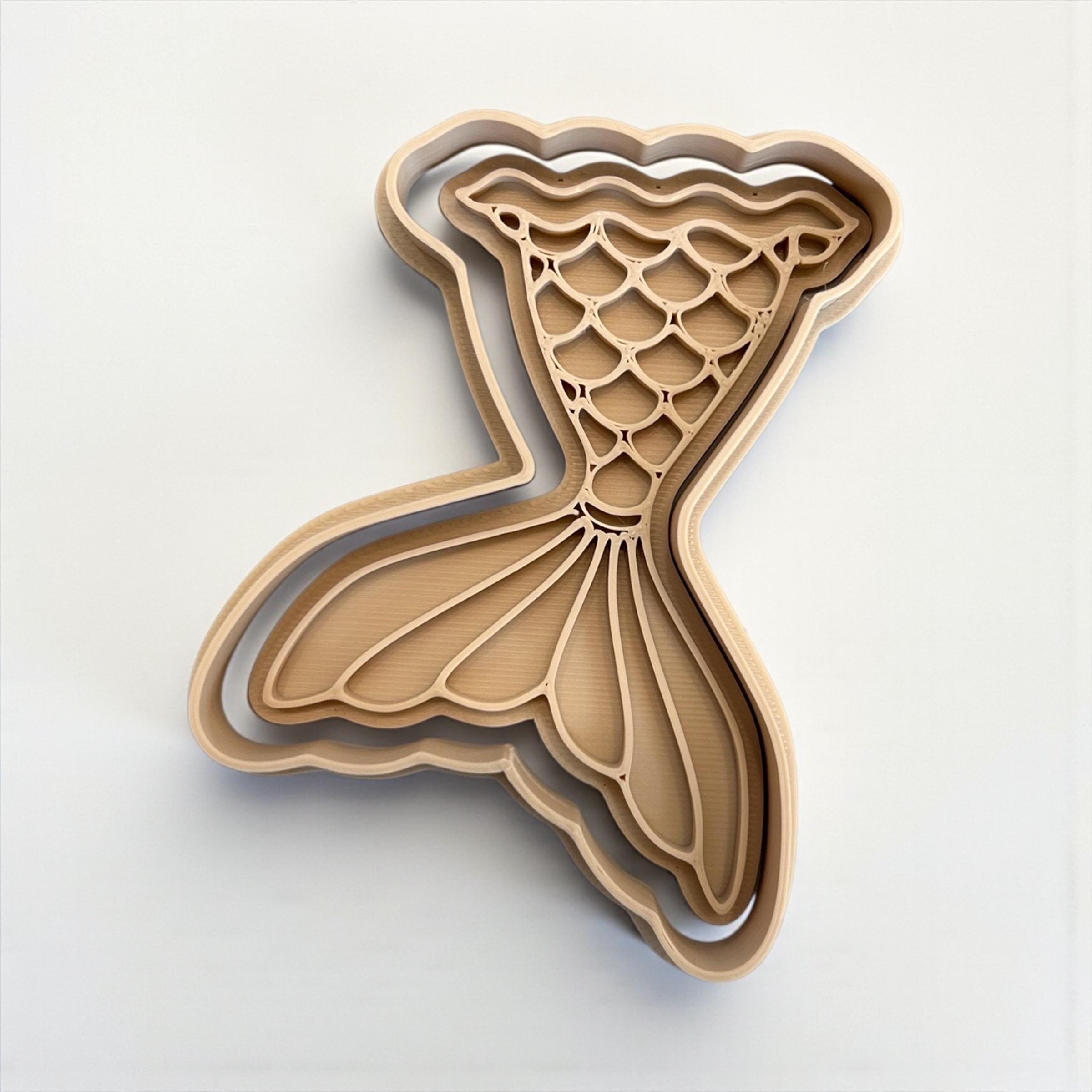Mermaid Cookie Cutter Set: 3D Printed Ocean Theme Baking Mold