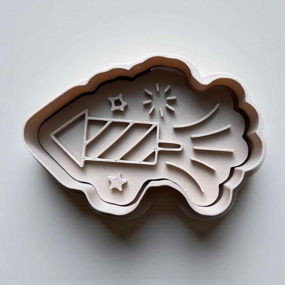 2026 New Year Cookie Cutter Set – Champagne Bottle, Fireworks, Mask & 2026 Cookie Cutters – 3 Inch Party Cookies