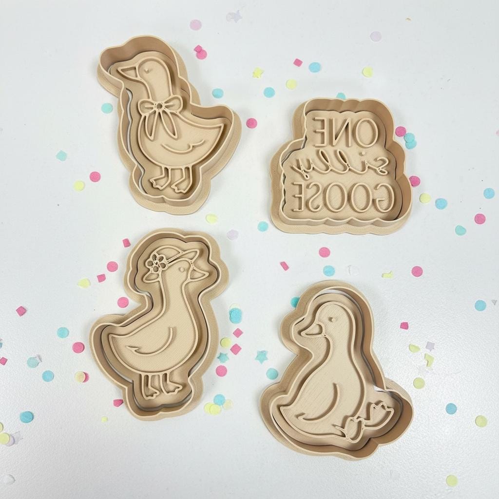Duck Cookie Cutter & Stamp Set (Approx. 3”inches) Perfect 1st BIrthday Cookies