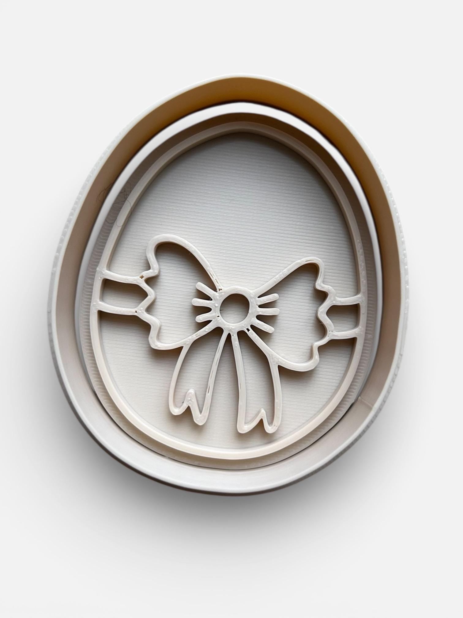 Easter Egg Cookie Cutter Stamp Set – Spring Baking, 3-Inch