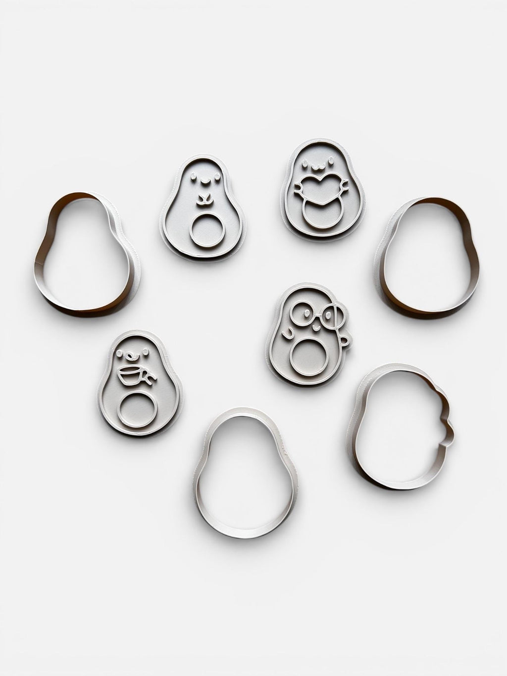 Avocado Cookie Cutter Stamp Set – Baking Tool, 3 Inch