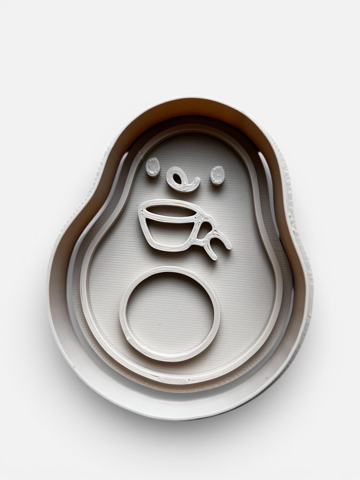 Avocado Cookie Cutter Stamp Set – Baking Tool, 3 Inch
