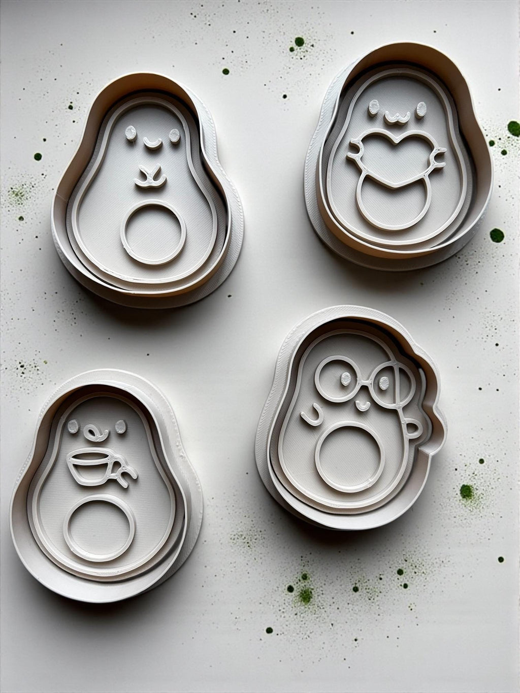 Avocado Cookie Cutter Stamp Set – Baking Tool, 3 Inch