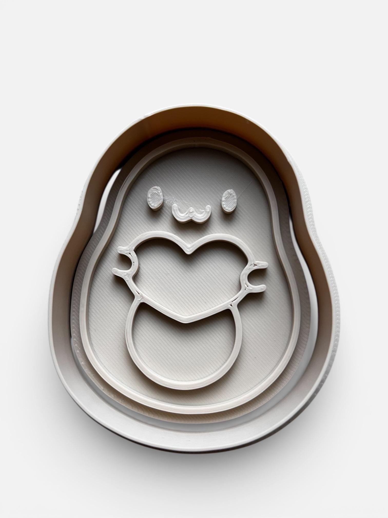 Avocado Cookie Cutter Stamp Set – Baking Tool, 3 Inch