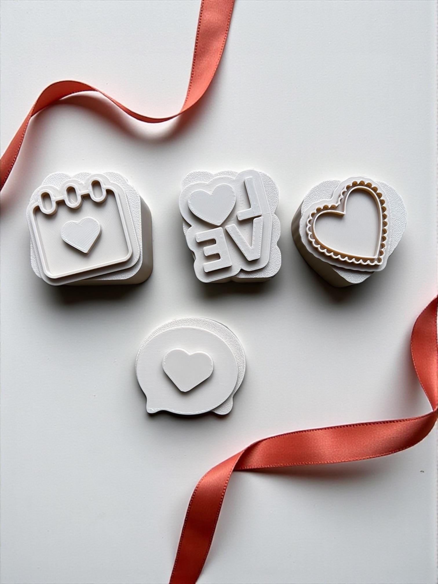 Valentine Cake Pop Moulds - 2 inch, Set of 4, 3D Printed Baking Tools