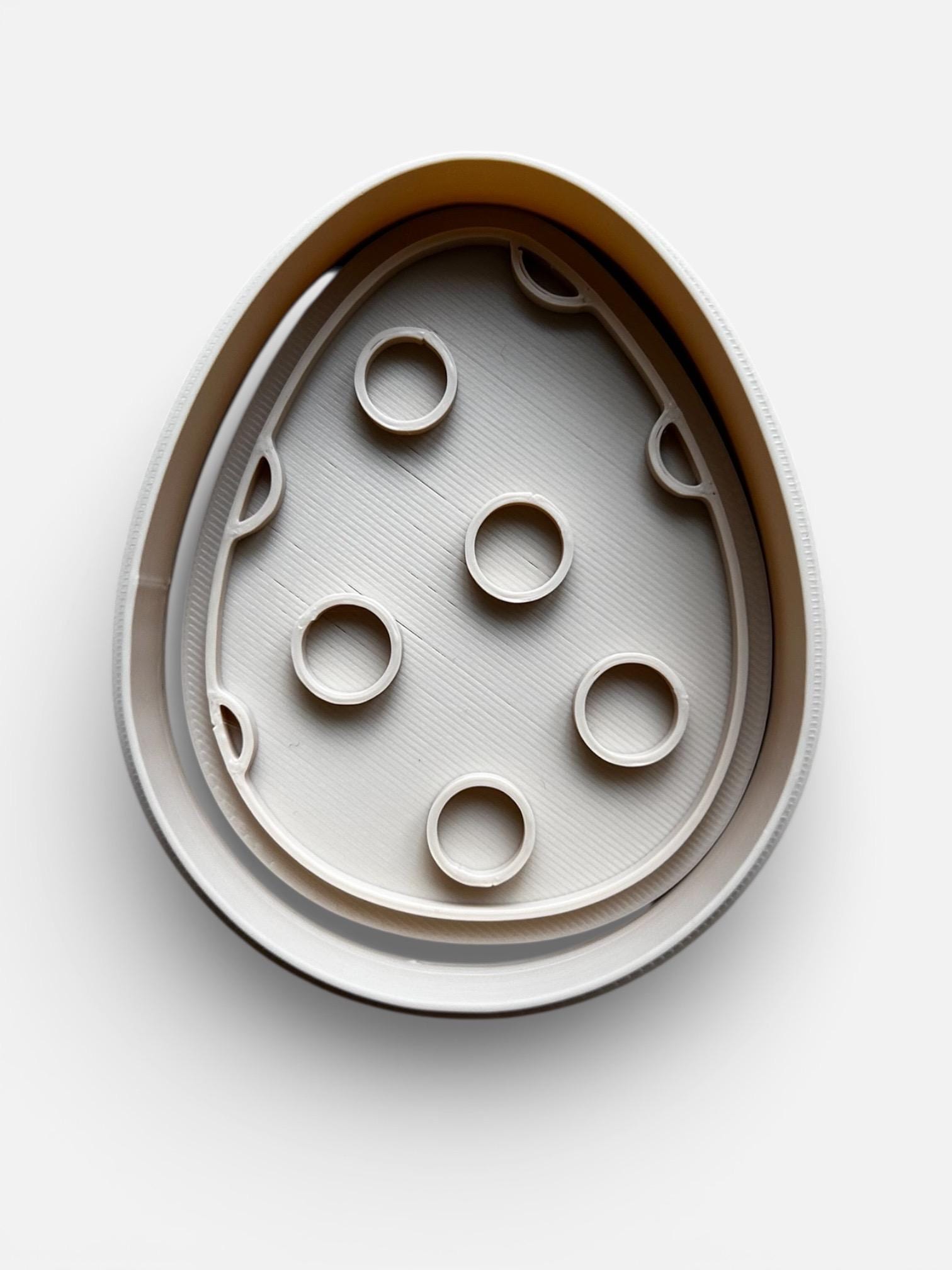 Easter Egg Cookie Cutter Stamp Set – Spring Baking, 3-Inch