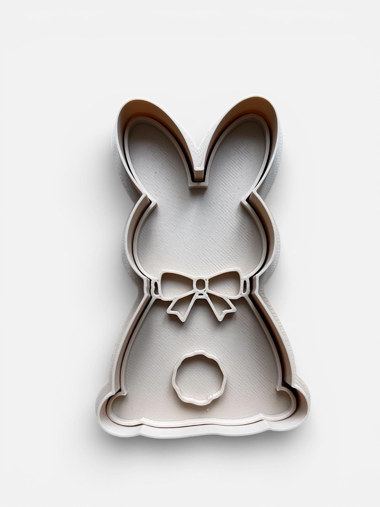 Easter Bunny Cookie Cutter Set - Rabbit with Bow - Two sizes